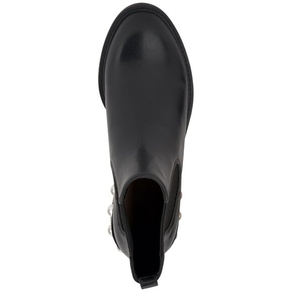 NWT On 34th Womens Jeovana Pearl Chelsea Booties 10019682400 Black Smooth 5.5M - Picture 4 of 12